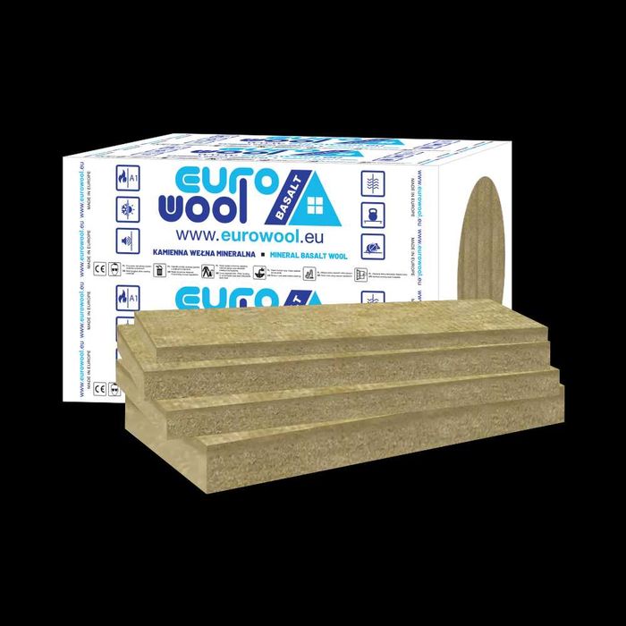 Wełna fasadowa 15 cm EUROWOOL BASALT, 0,034 W/mK, 1000x600 mm, 1,2 m2/pacz. 68,08 zł/m2