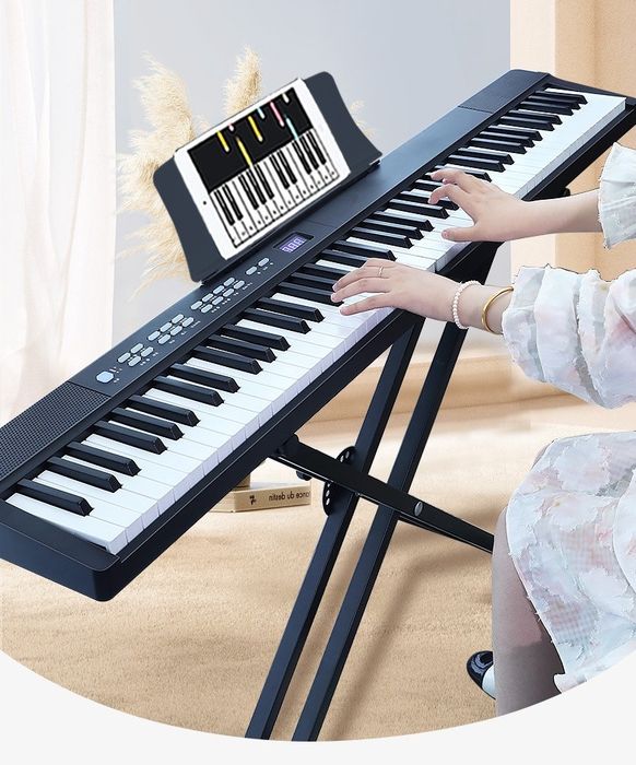 Складне цифрове піаніно на 88 клавіш з підсвіткою (MIDI, Bluetooth)