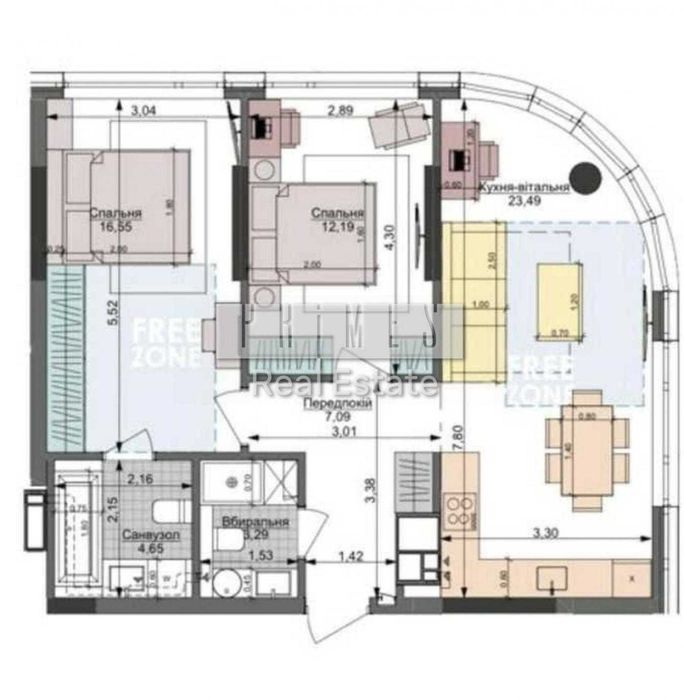 3-комнатная квартира по адресу (площадь 67 м²) - Atlanta.ua - фото 2