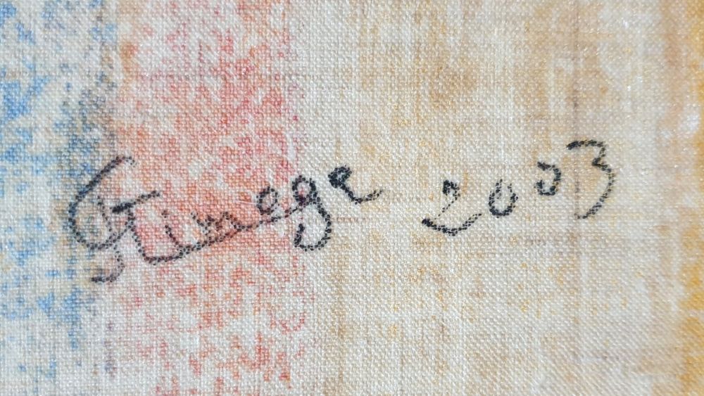 Fantástica pintura paisagística de Burano Veneza em óleo sobre tela