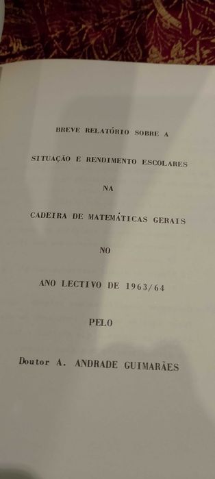 A. Andrade Guimarães 1964/66 Dois Relatórios