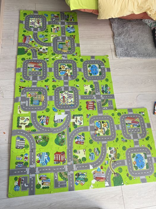 Puzzle droga ulice miasto mata piankowa 18 elementów