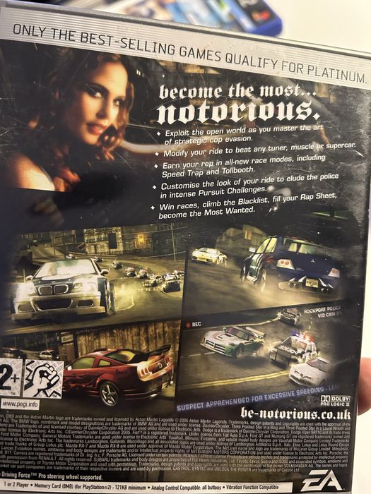 Need for speed most wanted ps2 ANG komplet