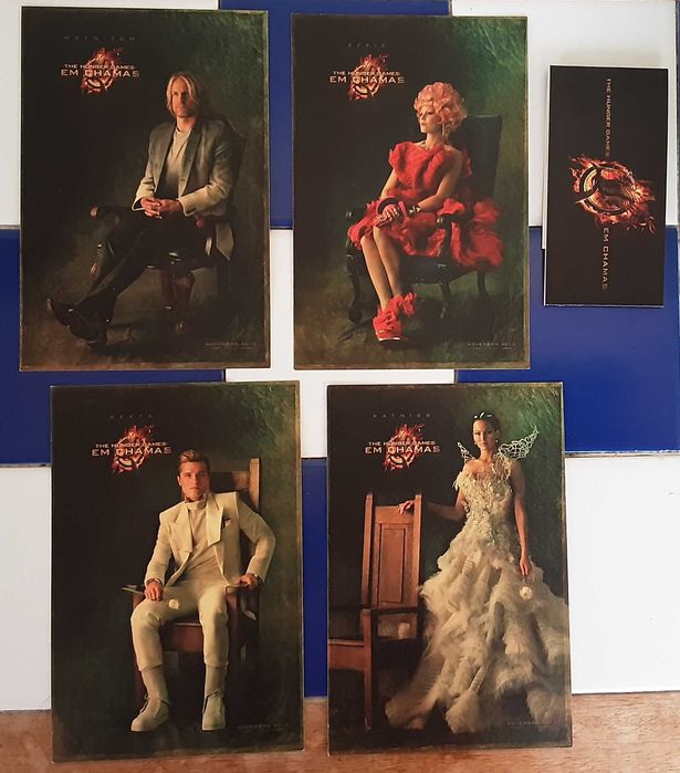 Pack de 4 Postais Promocionais "The Hunger Games - Em Chamas"