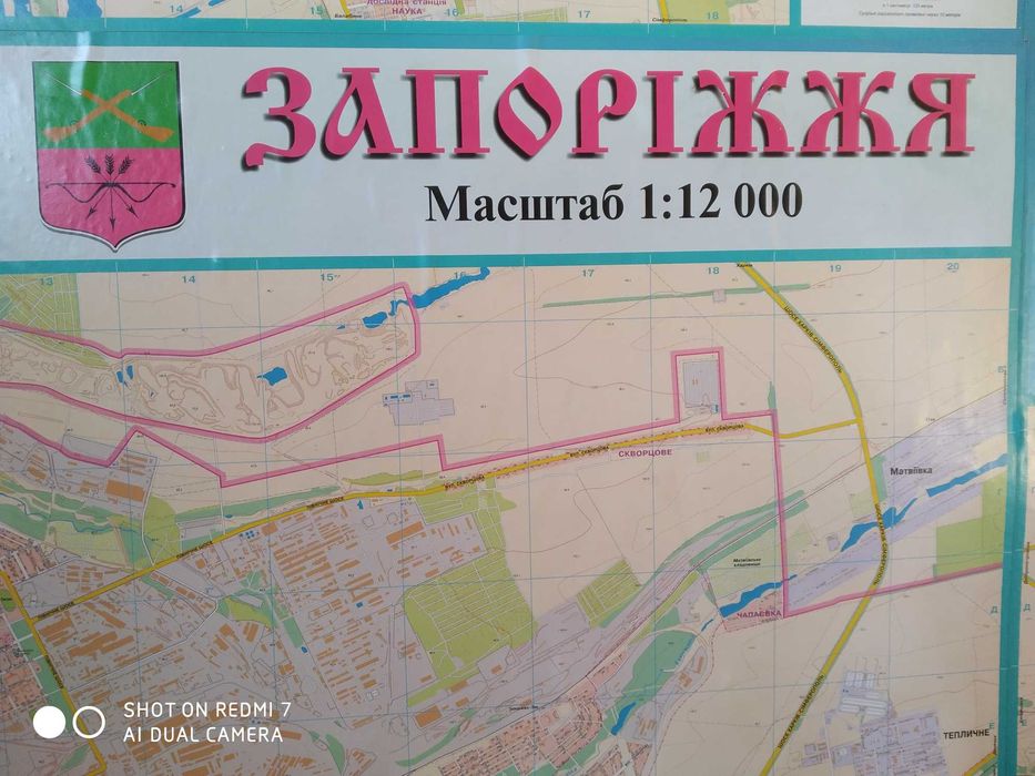 Настенная карта Запорожья