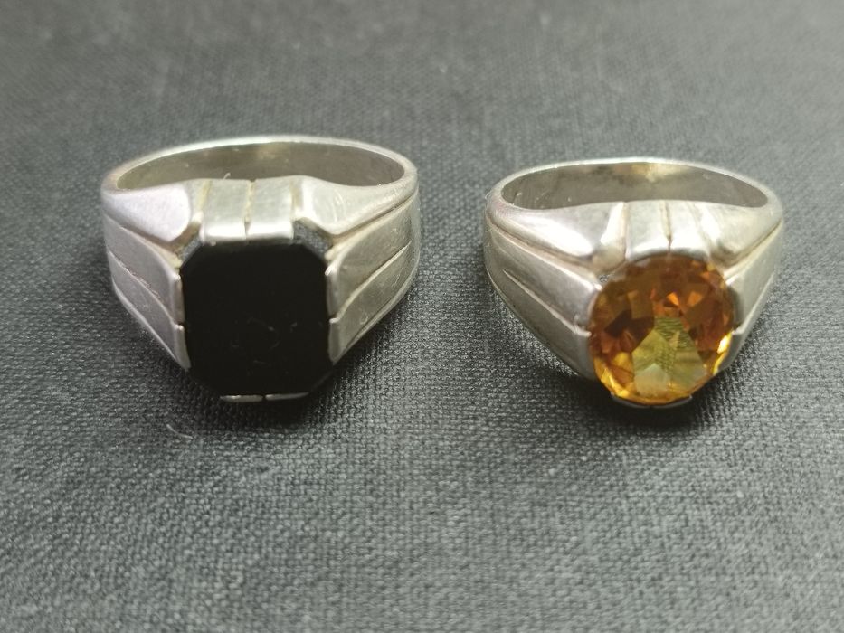 Komplet srebrnych sygnetów Warmet