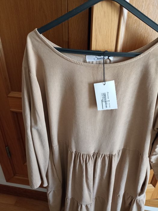 Vestido bombazine bege TU