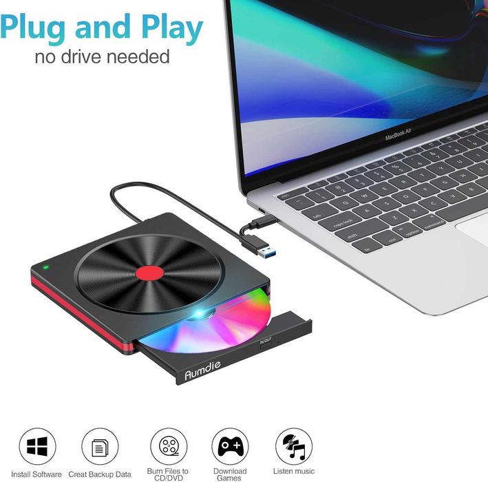 Napęd zewnętrzny CD/DVD, Aumdie BT681