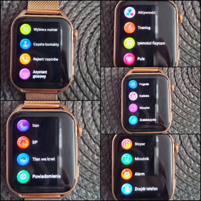 Smartwatch HK28 AMOLED rozmowy bluetooth wiele trybów dodatkowa opaska