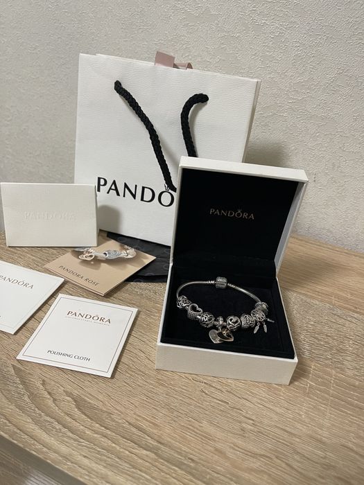 Pandora оригинал серебро+ золото