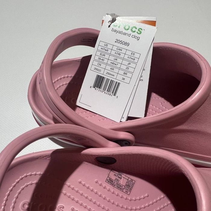 Жіночі шльпанці  Crocs bayaband  pink