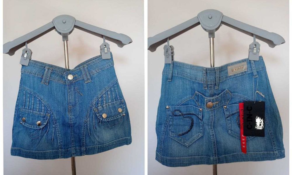 Юбка джинсовая, короткая