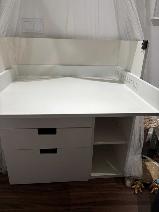 Trocador IKEA SMÅSTAD / Secretária – Com Gavetas – Branco