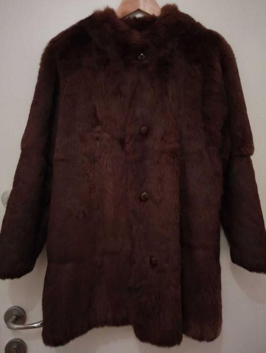 Brązowe futerko z królika