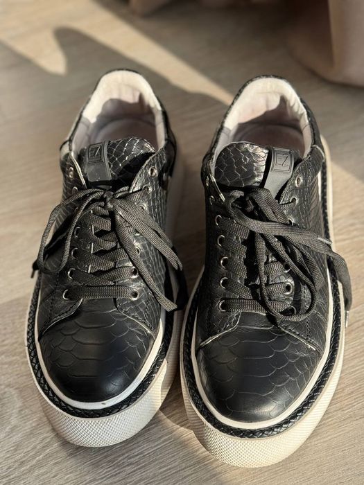 Щкіряні кеди кроссівки питон зозуля
