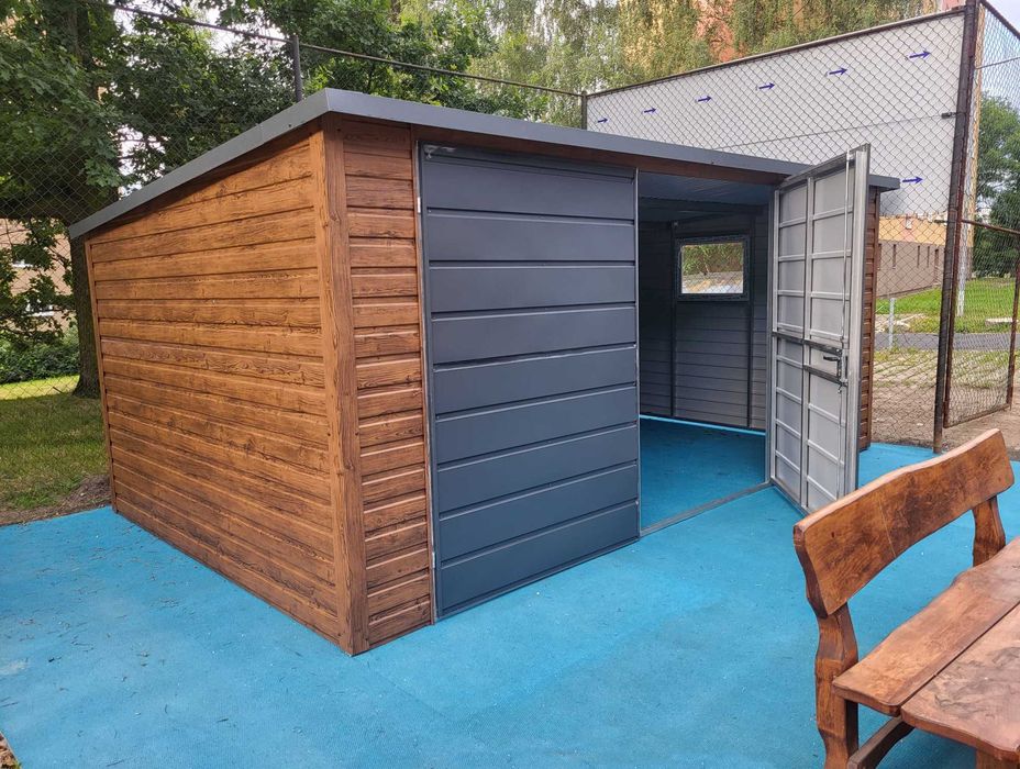 Garaż blaszany 4,5x3m domek ogrodowy PREMIUM