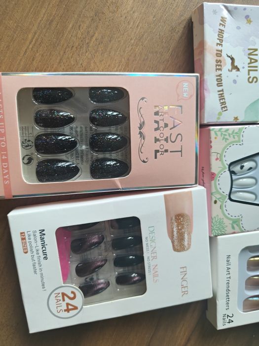 Paznokcie press on 5 opakowań