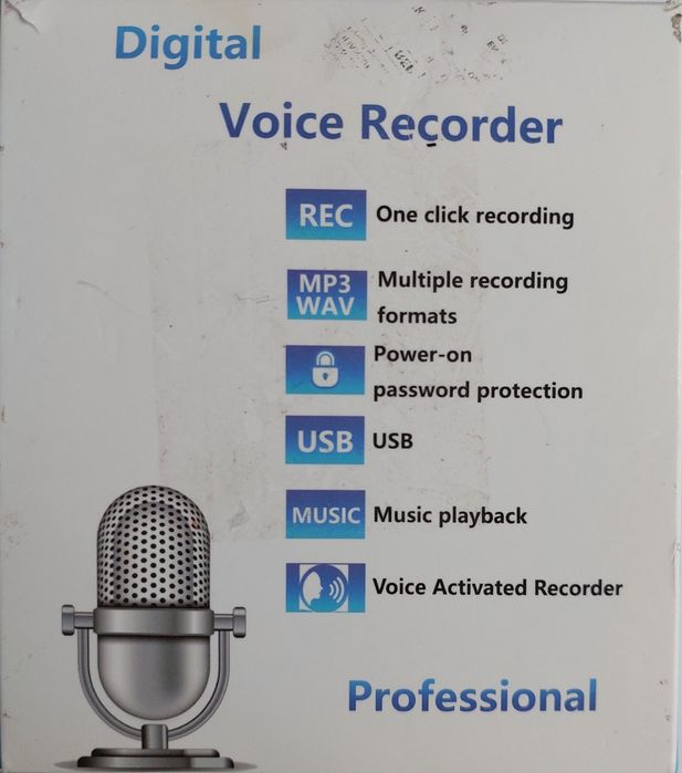 Диктофон новый 64 гб металл