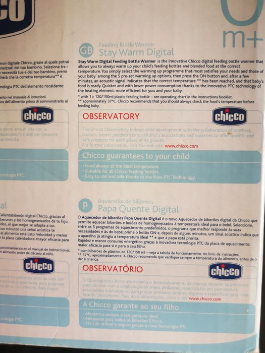 Aquecedor biberões digital Chicco