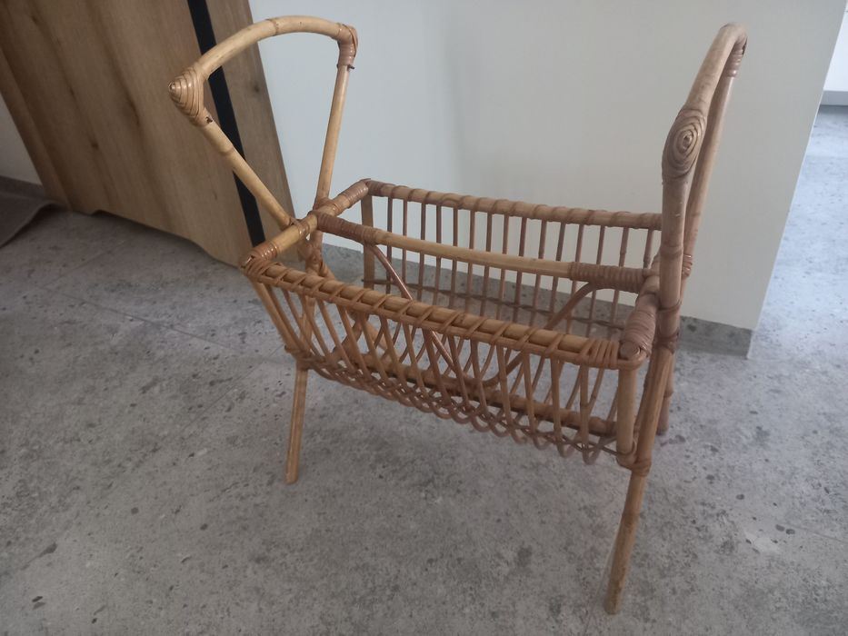 Unikatowy KOMPLET Mid-Century: Barek na Kółkach + Gazetnik E.W. Ottosson (Lata 40.)