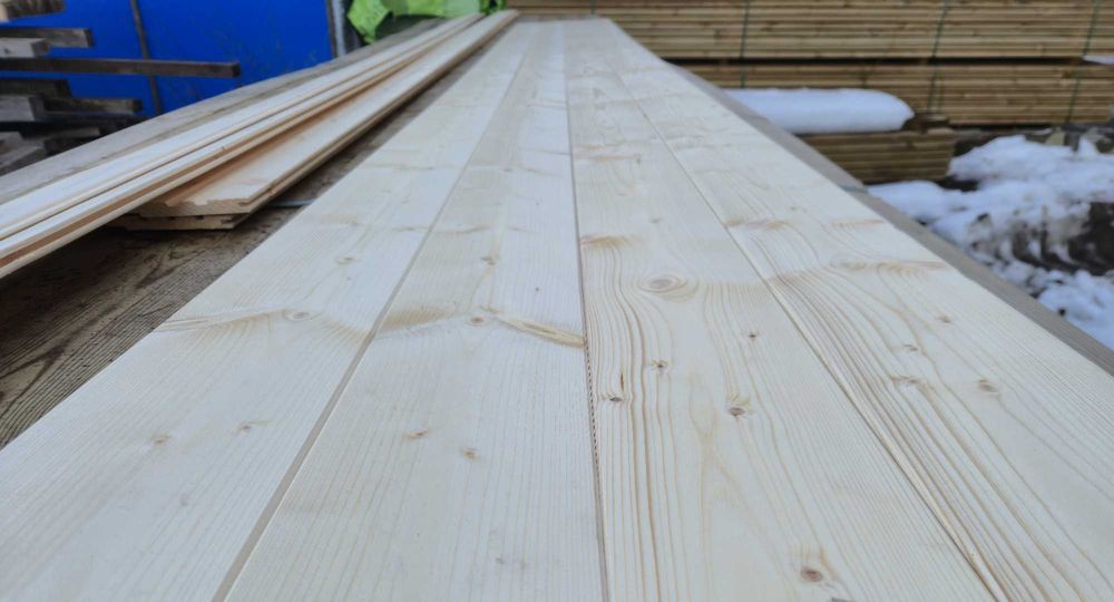 Boazeria, podbitka świerkowa 14x121 softline/faza klasa AB