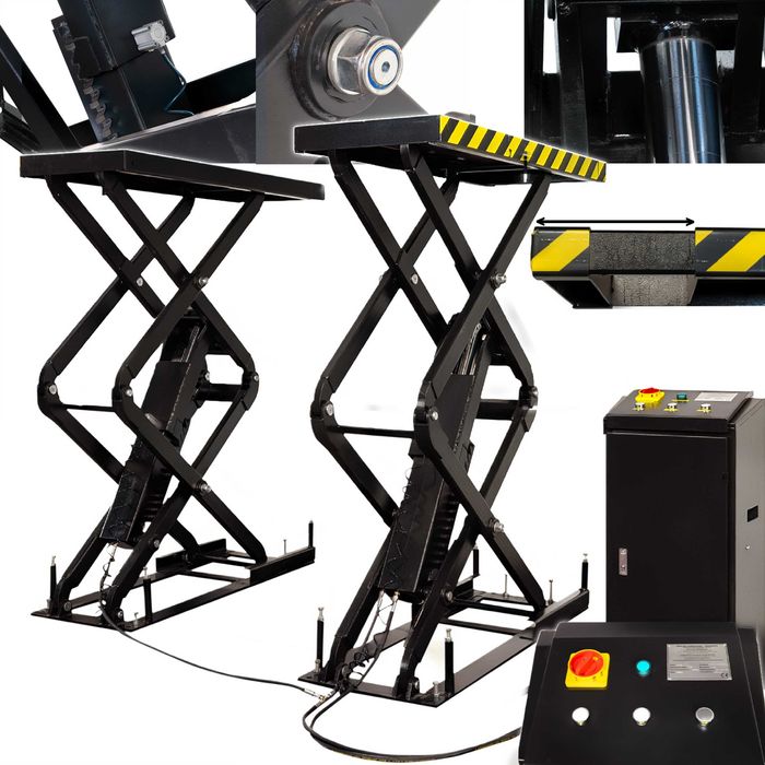 Podnośnik Samochodowy Nożycowy Doposadzkowy Automatyczny 190cm 2,2kW 400V Dostawa Cała Polska