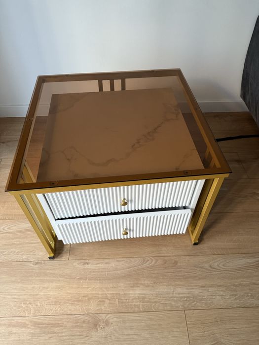 Stylowa szafka nocna / stolik glamour 2w1