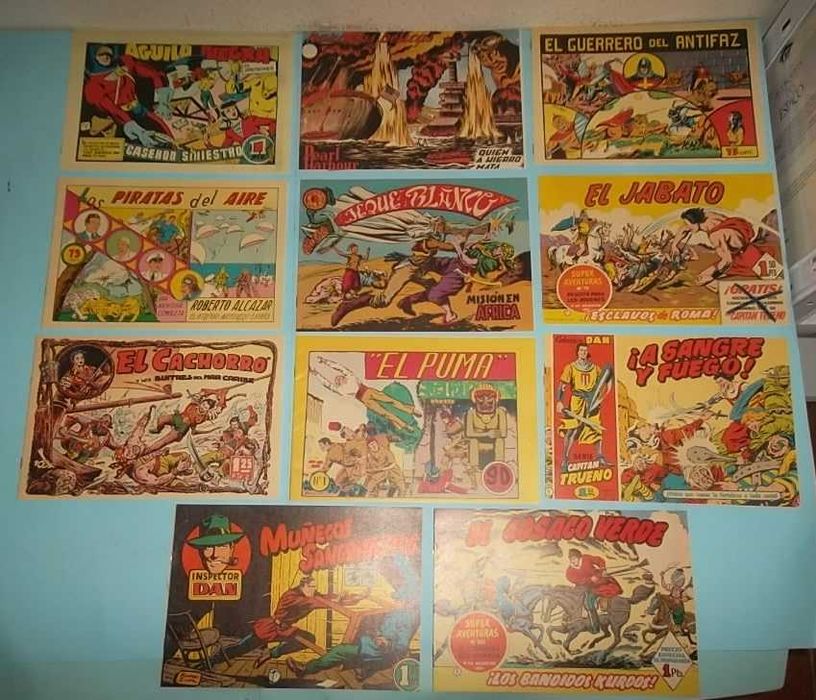 COMICS TEBEOS ANTIGOS - GUERR. DEL ANTIFAZ, CAP. TRUENO, EL PUMA...