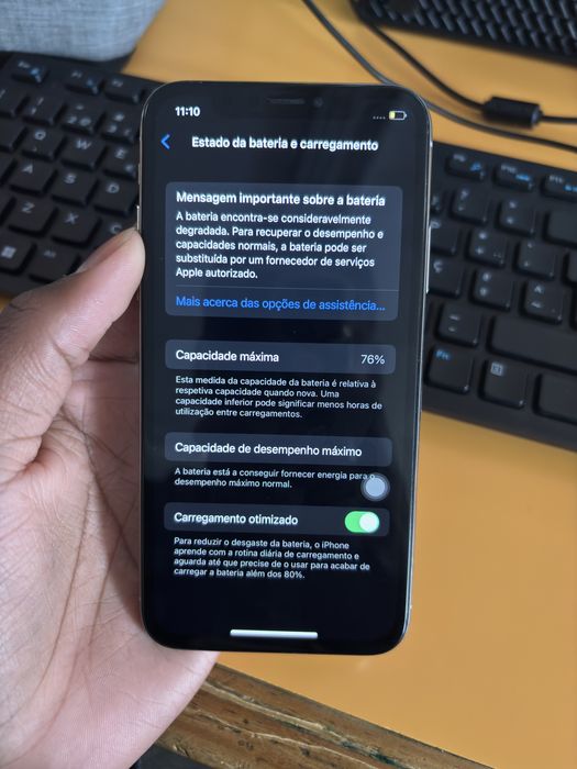 Iphone X bateria trocada