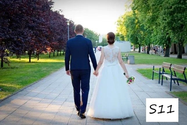 Suknia ślubna cel charytatywny z sercem do ołtarza