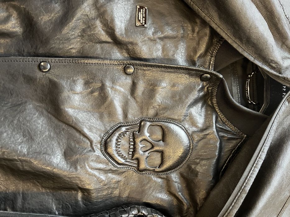 Кожаная куртка(бомбер) Philipp Plein
