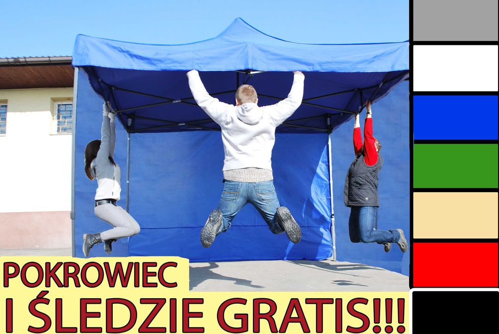 34kg EXTRA MOCNY 3x3 Namiot Handlowy Składany Ogrodowy Automatyczny