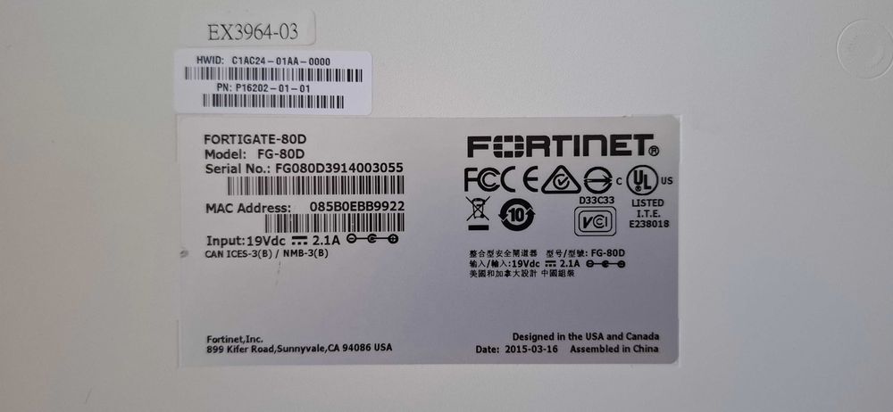 FortiGate 80D - Zaawansowany Firewall
