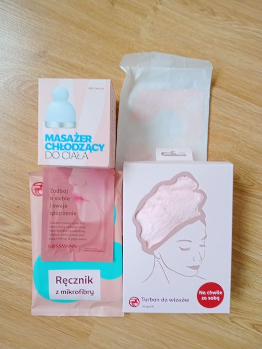 Rossmann turban ręcznik masażer
