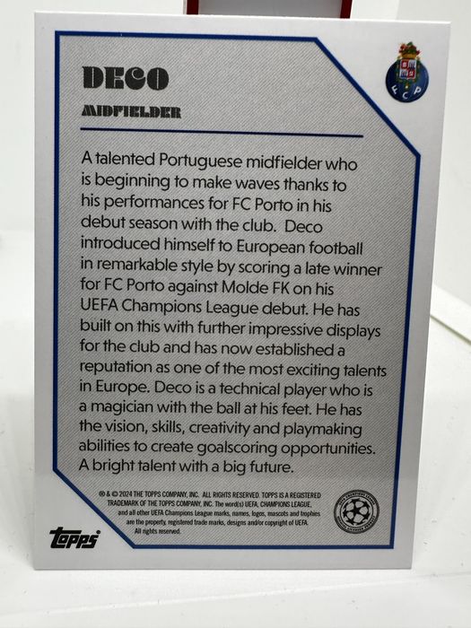 Carta Deco FC Porto Topps Lost Rookies