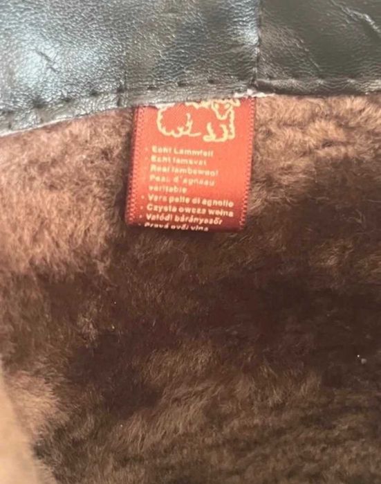 Męskie skórzane kozaki Gallus – wełna owcza – rozmiar 40