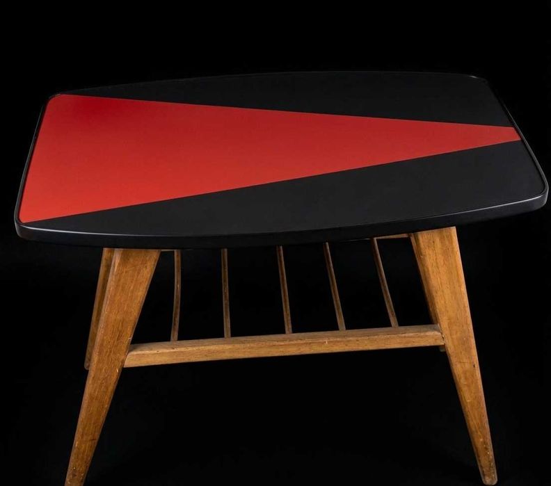 Mesa de Apoio com Prateleira para Revistas Anos 50/60 Vintage