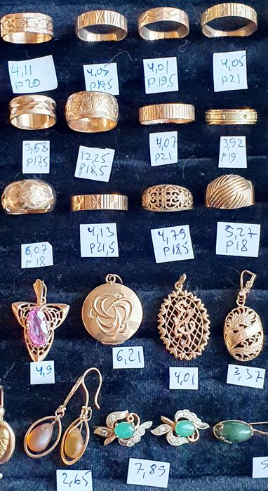 В продаже золотые изделия производства СССР