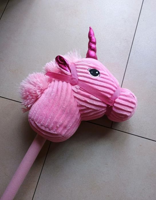 Hobby horse nowy różowy jednorożec z dźwiękami