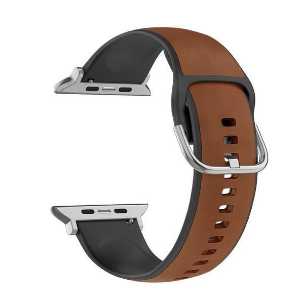 Beline pasek Apple Watch Silico Leather42/44/45/49mm brązowo-czarny