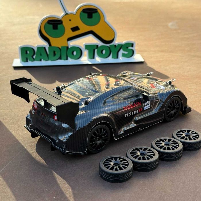 Дрифт машинка на радиоуправлении Nissan GTR Nitro Черная.