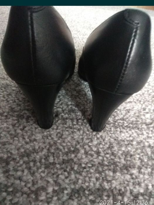 Skórzane buty damskie rozmiar 38 buty na obcasie