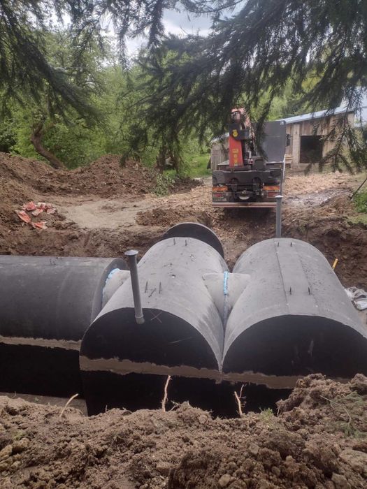 Piwnica betonowa 3x350 ziemianka ogrodowa B30W8 drzwi schody wentylacj