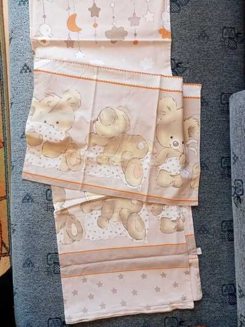 komplet poszewek na pościel do łóżeczka dziecięcego