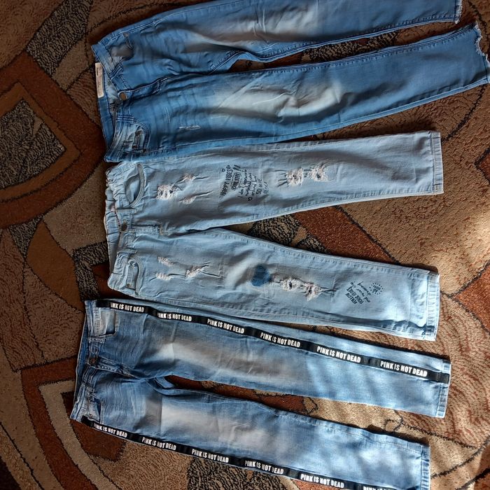 Spodnie jeansy 152 3sztuki