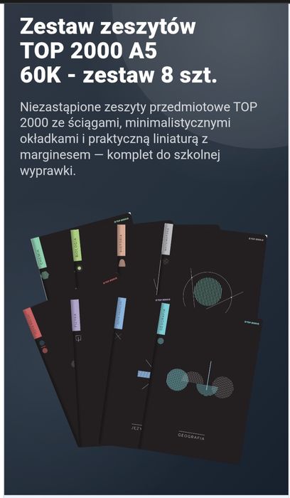 Zestaw  Zeszytów Przedmiotowych A5/60 Z Marginesem Ze Ściągą