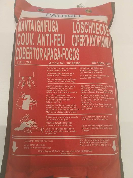 Manta de incêndio anti fogo