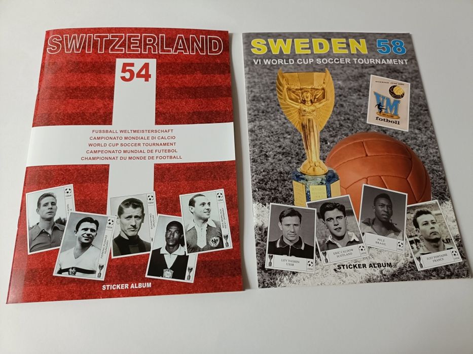 Set Swiss 54 + Sweden 58 WORLD CUP SOCCER ALBUMS