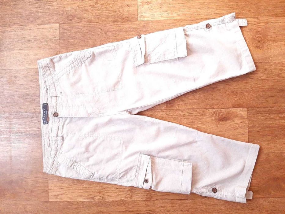 Шорты бриджи льняные primark w32" m, s eur40 англия лен 100%