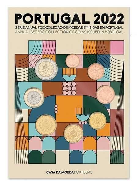 Portugal carteira FDC anual 8 moedas ou 2021 ou 2022 ou 2023